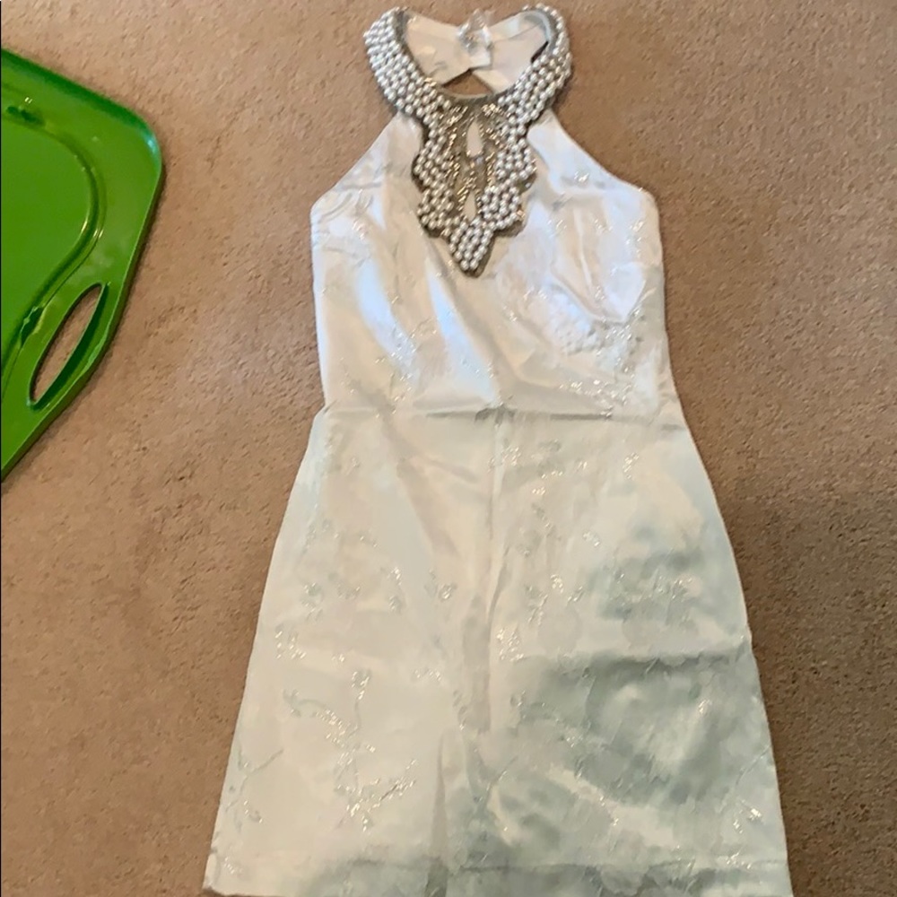 Cache white collared dress